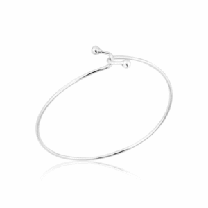 Bracelete em Prata 925 Gancho bolinha PU0361