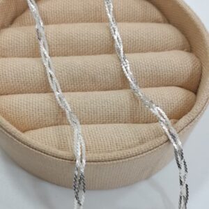 Corrente 40cm 3 fios C/ extensor - Prata 925