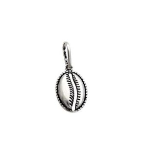 Pingente Búzio Borda Torcida 9mm x 22mm Prata 990  01-6944AG