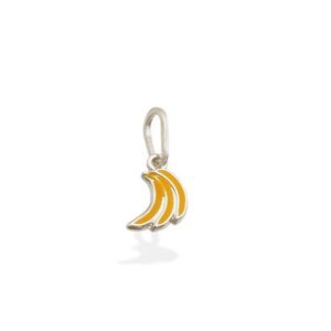 Pingente Banana 8.5mm c/ Resina 6mm x 15mm Prata 990