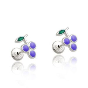 Brinco Uva Resina - 6mm x 15mm Prata 990