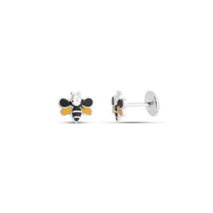 Brinco Abelha 7mm x 6mm Prata 925