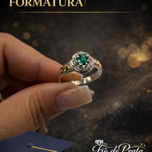 Anel Formatura Feminino - Prata 925 AFFO25