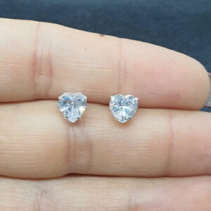 Brinco Coração Galeria 6mm - Prata 925 BF561