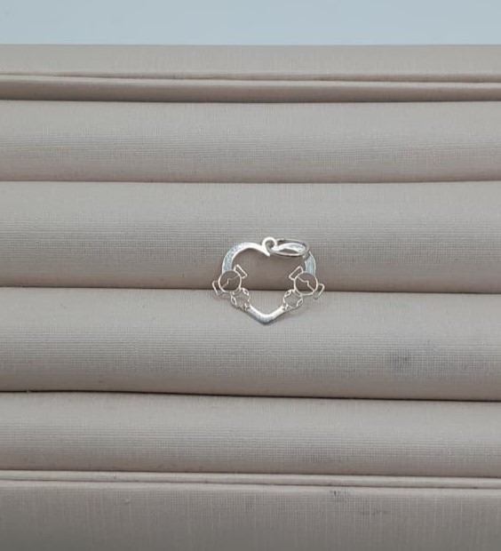 Pingente Coração Filhos Menino | Menina - Prata 925 - Imagem 3