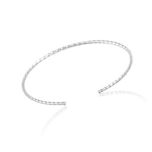 Bracelete Fio Torcido Regulável - Prata 925