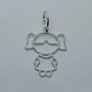 Pingente Menina Vazado - Prata 925