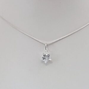 Pingente Estrela Ponto de Luz Zircônia 8x8 - Prata 925 PF157