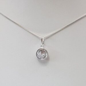 Pingente Redondo No Aro 7mm – Prata 925 PF176