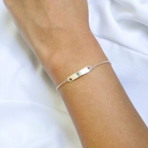 Pulseira Infantil Chapinha Coração – Prata 925 PU021