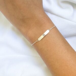 Pulseira Infantil Chapinha Liso – Prata 925 PU022