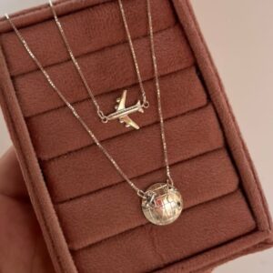 Escapulário Mundo/ Avião - Prata 925