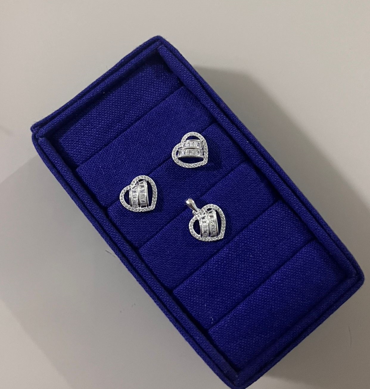 Colar + Brinco Coração Zircônia – Prata 925 127695 - Imagem 5