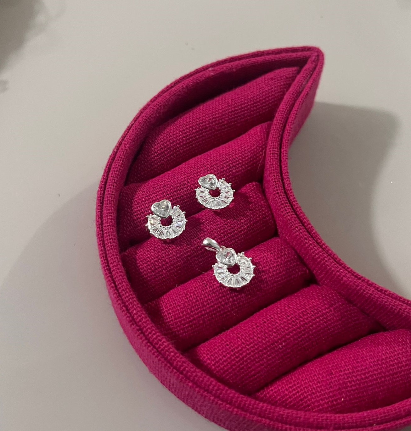 Colar + Brinco Zircônia Cravejado - Prata 925 127745 - Imagem 3