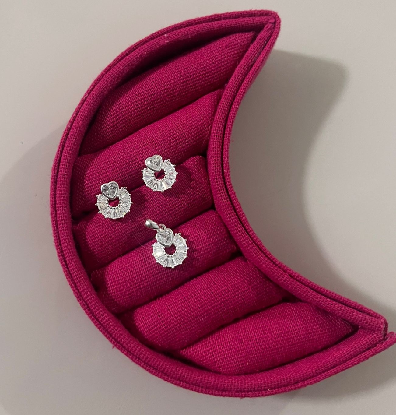 Colar + Brinco Zircônia Cravejado - Prata 925 127745 - Imagem 4