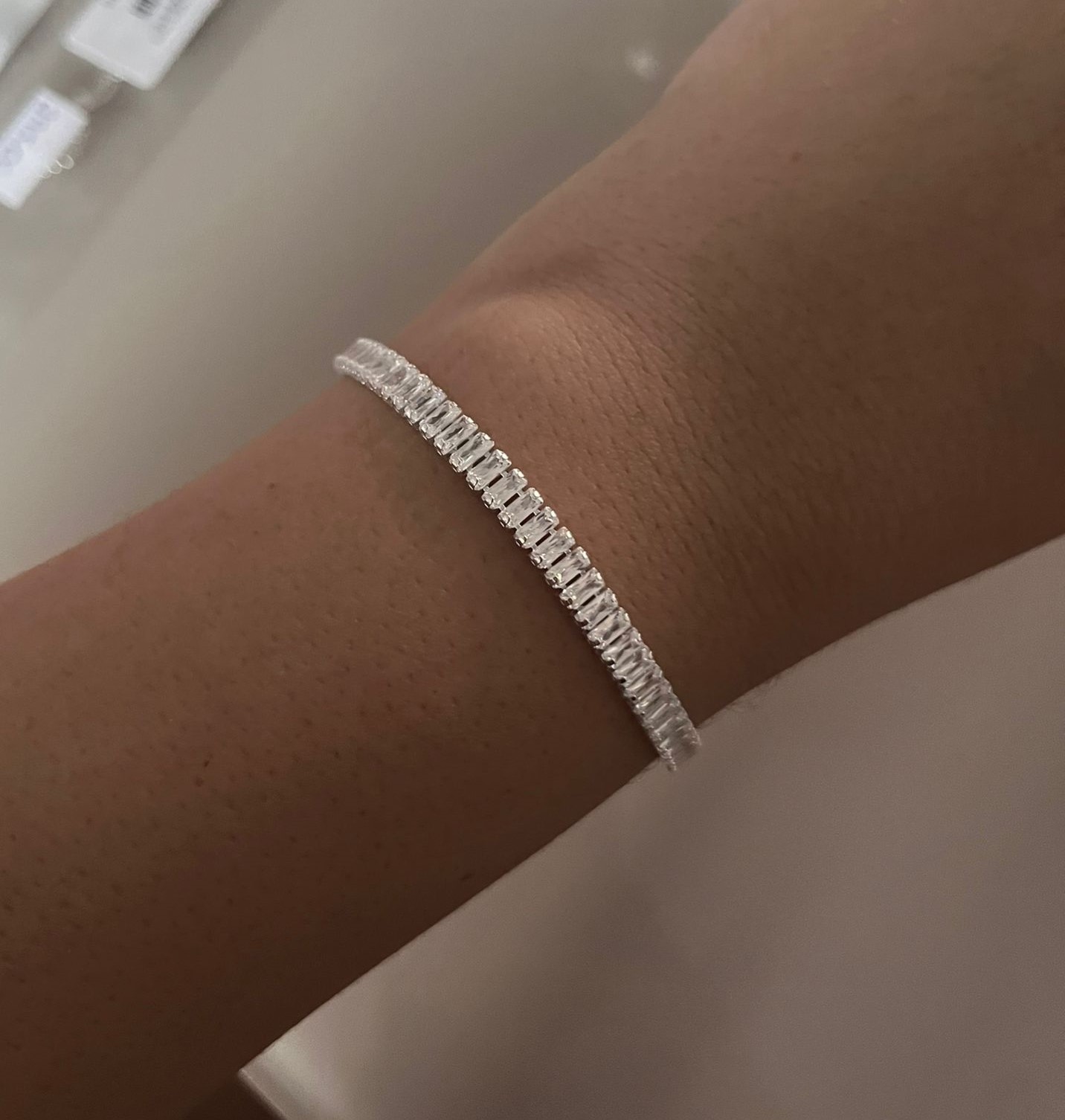Pulseira Corrente e Riviera Baguete - Prata 925 126613 - Imagem 3