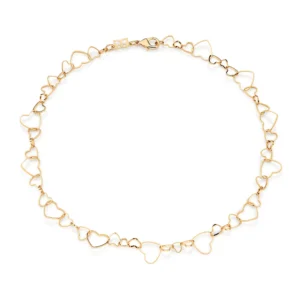 GARGANTILHA CORAÇÕES BANHADA A OURO 18K   5326514500
