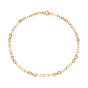 GARGANTILHA INFINITOS DUPLOS BANHADA A OURO 18K   5326544200