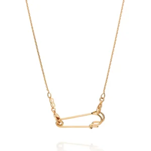 GARGANTILHA COM PINGENTE ALFINETE BANHADA A OURO 18K   5326524500