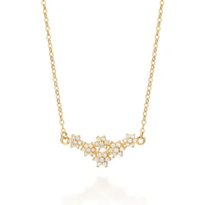 GARGANTILHA FLORES BANHADA A OURO 18K COM ZIRCÔNIAS   5326275006