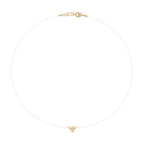 GARGANTILHA FIO NYLON ESPÍRITO SANTO BANHADO A OURO 18K   5326264000