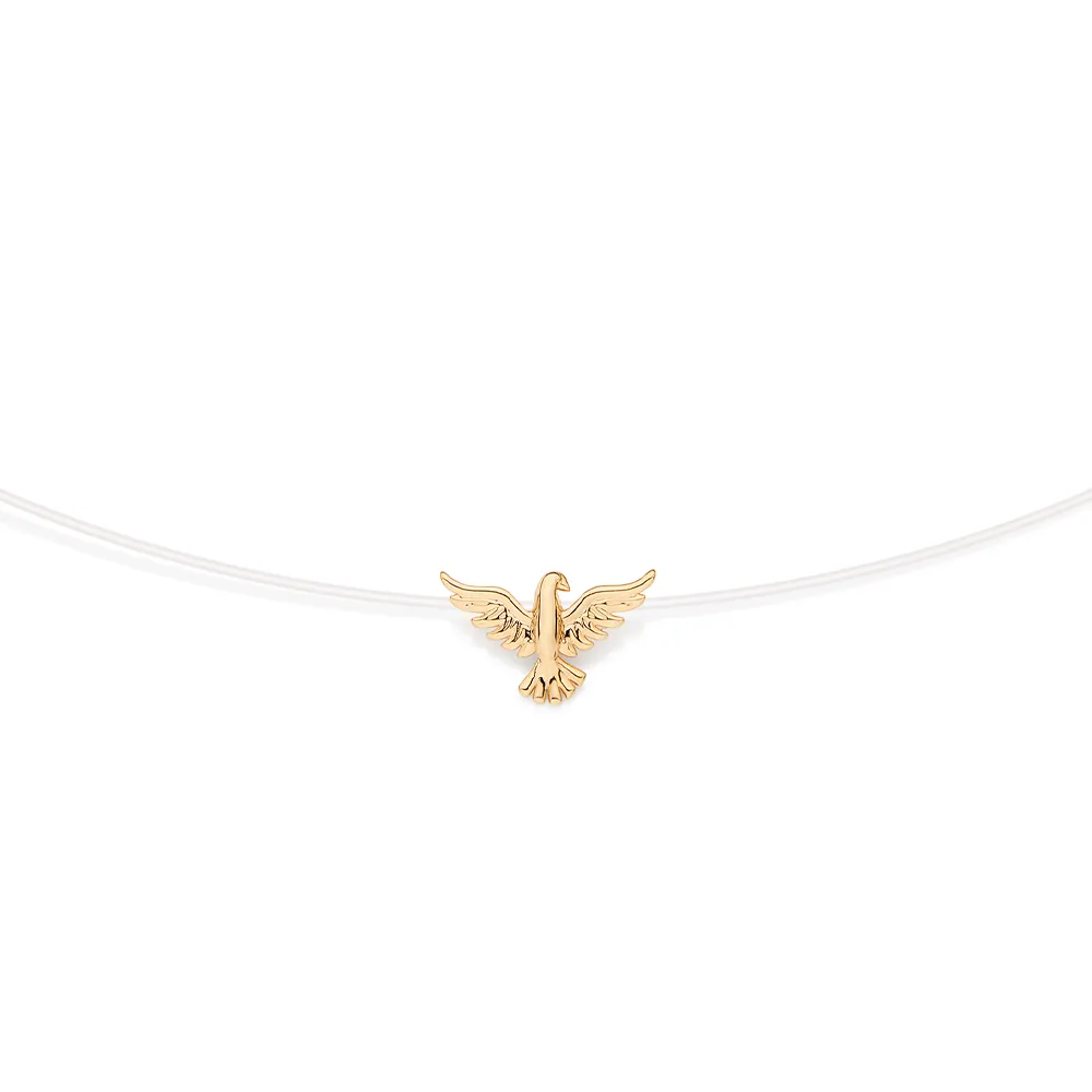 GARGANTILHA FIO NYLON ESPÍRITO SANTO BANHADO A OURO 18K 5326264000 - Imagem 3