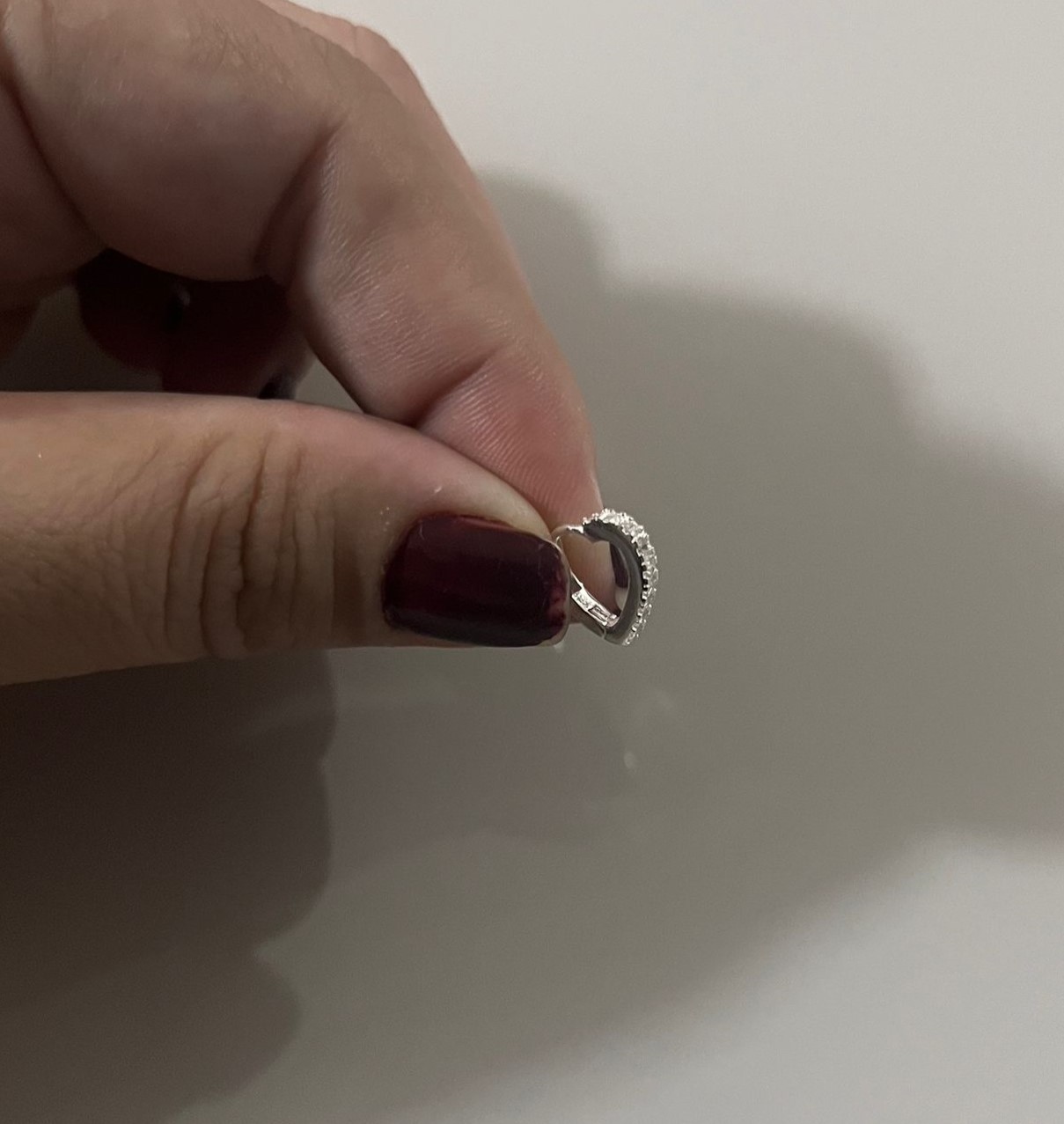 Argola Click Coração 11mm Zircônia em Prata 925 - 116768 - Imagem 3