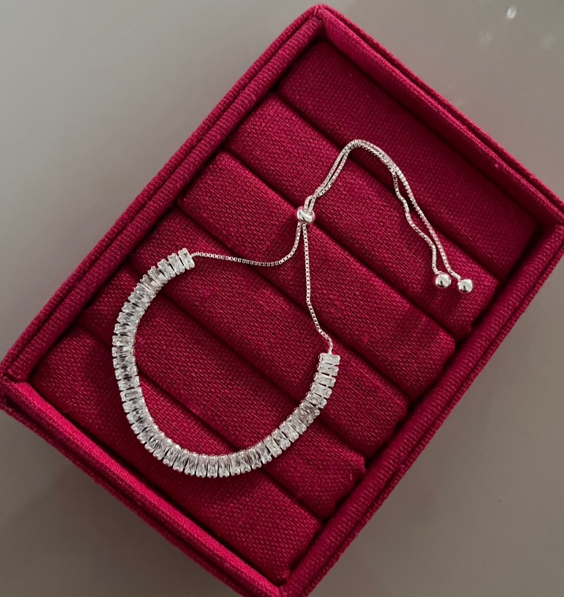 Pulseira Corrente e Riviera Baguete - Prata 925 126613 - Imagem 7