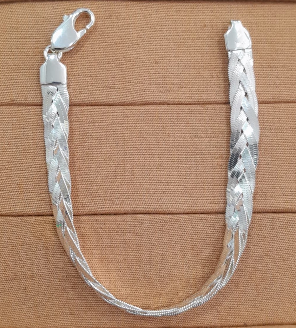 Pulseira 2 fios ( Trança ) Prata 925 - 240282.19 - Imagem 3